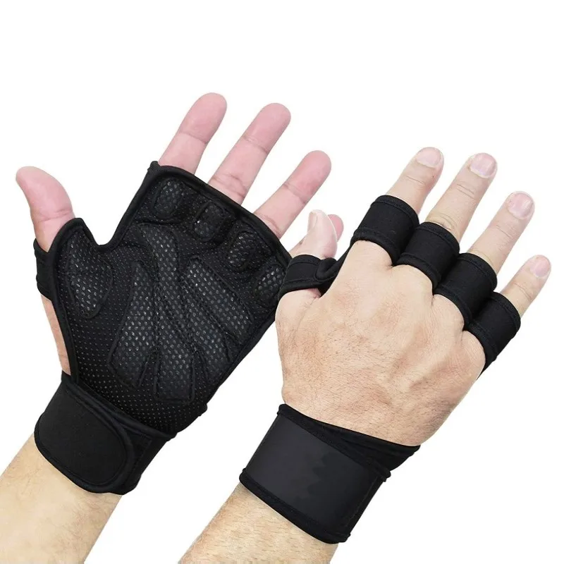

1Pair Weightlifting Fitness Gloves for Men Women Hand Wrist Palm Protector Gloves with Wrist Guard Cycling Gym Workout Gloves