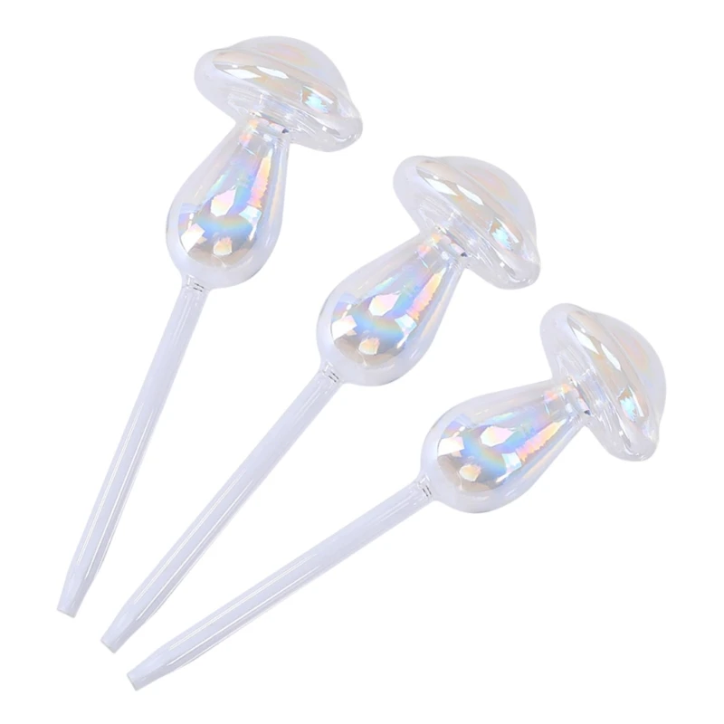 

A0KC 3pcs Plant Watering Globes Device Mushroom Self Watering Planter Insert Automatic Water Irrigation Device for Indoor