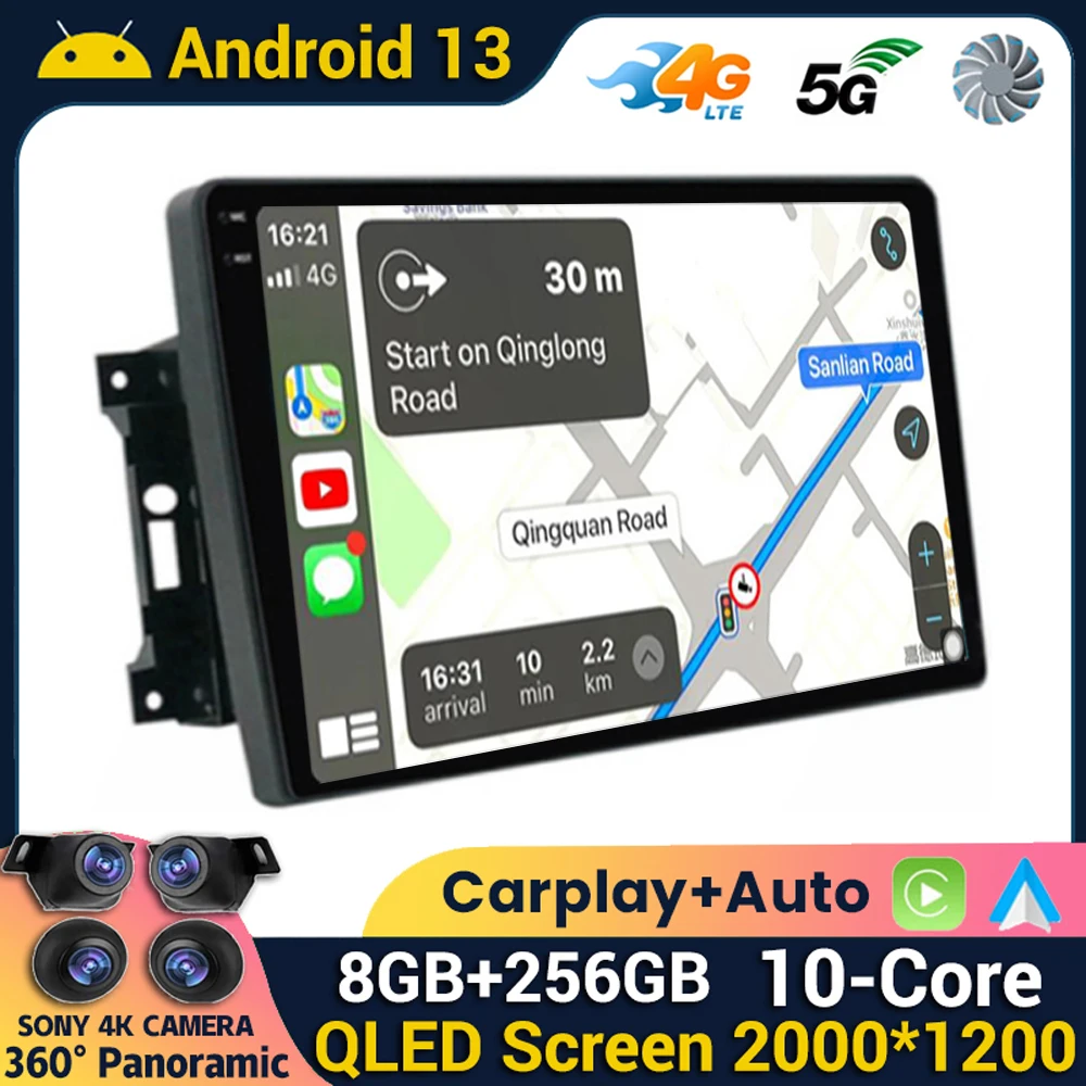 

Android 13 автомобильный радиоприемник, мультимедийный плеер для Jeep Compass Grand Cherokee Wrangler Chrysler Sebring Town Country Dodge Charger QLED