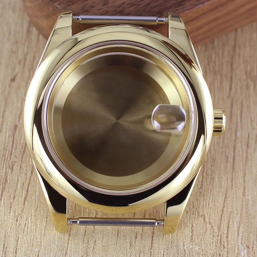 Fashion Round Edge Watch Case with Sapphire Glass - Waterproof, 36mm/39mm, 28.5mm Dial Compatibility