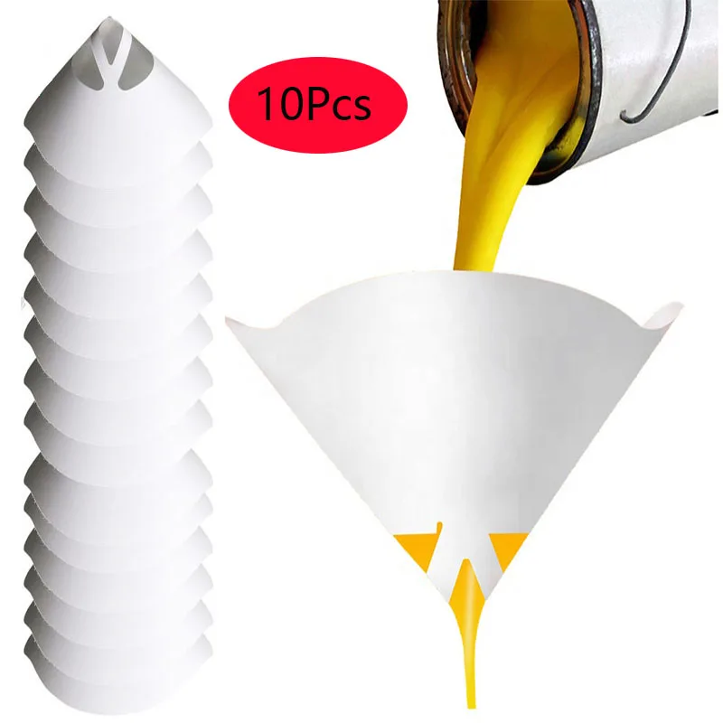 10Pcs 100 Mesh Paint Filter funnel Paper Purifying Straining Cup Disposable Paint Filte Conical Nylon Micron Paper Funnels