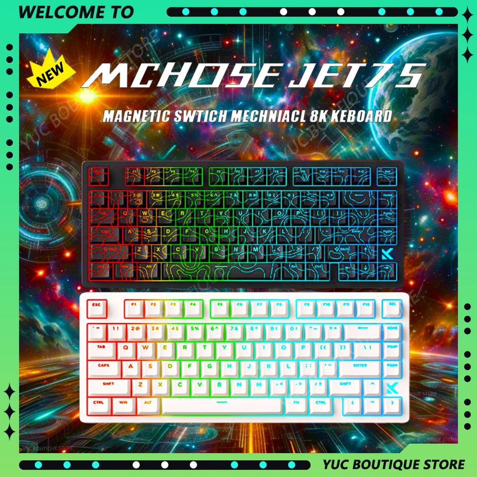 新しい Mchose Jet75 在庫ゲーミングメカニカルキーボード E スポーツ