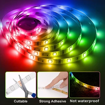 WIFI APP 5050 RGB LED Strip  24K Control With Battery And US plug Power Supply For Home Decoration  And Ambient Lighting 3
