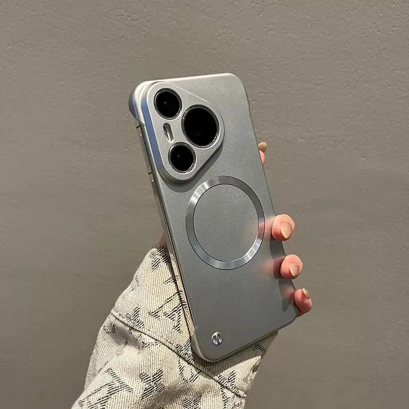 Frameless Metal Paint Phone Case with MagSafe Compatibility
