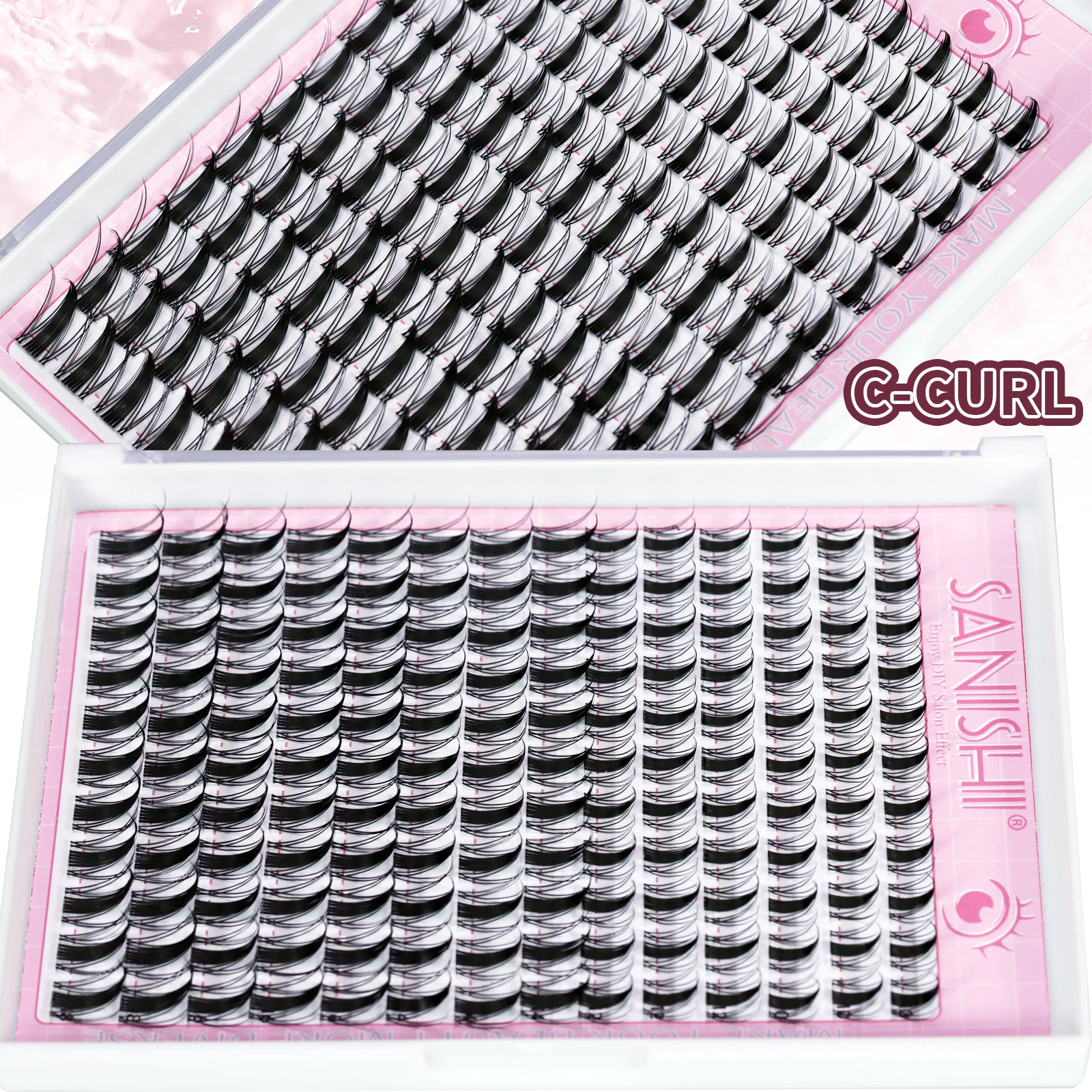 Sanishi Lashes Curler Kit 10-18mm C Curl Wide Eyelash Curler Eyelash Bond Seal Remover Applicator lash extension kit eyelash clamp