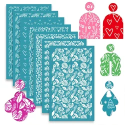 Polymer Clay Tool Silk Screen Stencils Reusable Silkscreen Printing on Clay for Pottery Ceramic Craft Jewelry Earrings Making