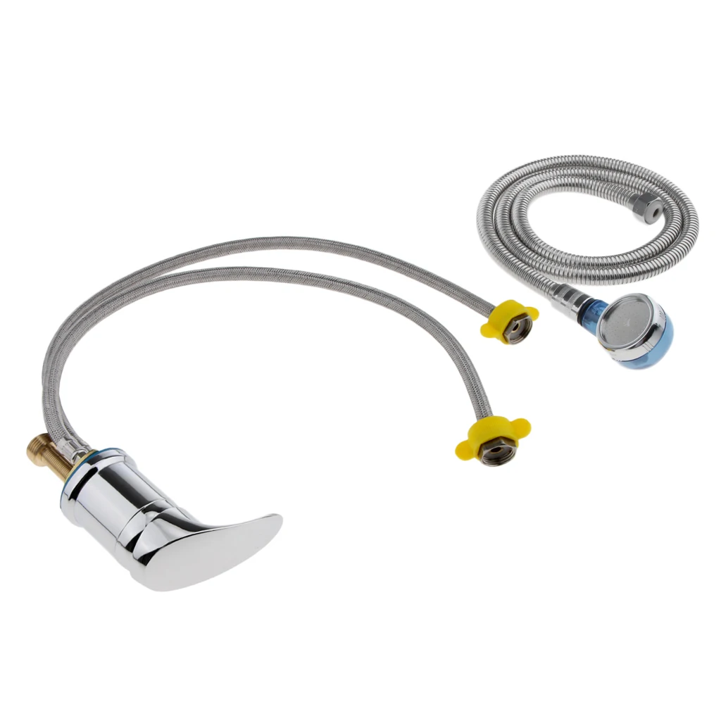 

Baoblaze алюминиевый салонный смеситель для раковины, шампунь, насадка для душа, смеситель для мытья волос, набор для раковины в салоне, шампунь для мытья волос