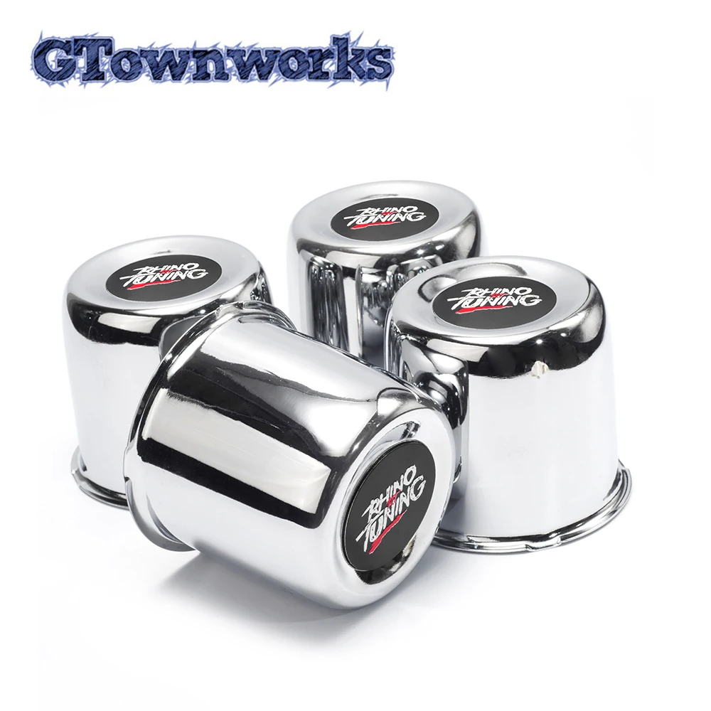 4pcs 108mm 4.25in Push Through Center Cap Stainless Steel For Trailer