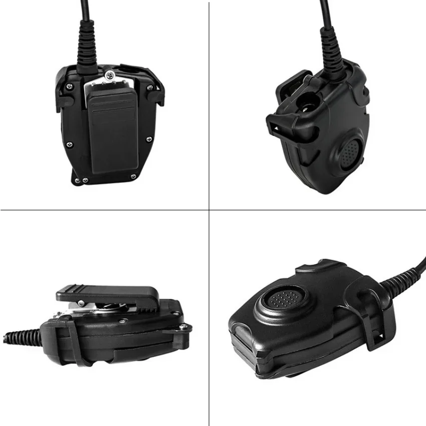 TS TAC-SKY Military version Adapter Tactical PTT Compatible with Pelto Kenwood BaofengUV-5R Tactical PTT