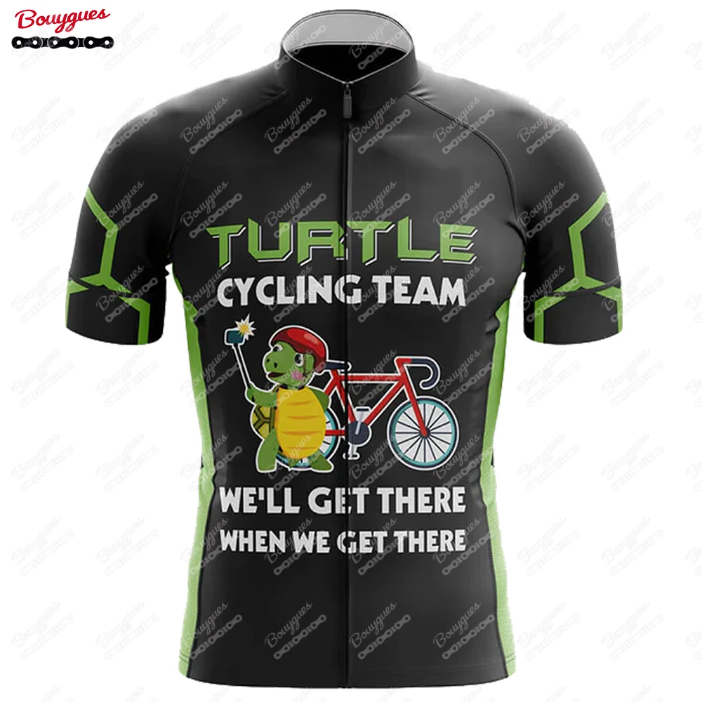 thumbnail image 1 of Camiseta de ciclismo del equipo Turtle Cycling para hombre, maillot reflectante de manga corta para ciclismo de montaña, ropa de ciclismo de montaña para equipo profesional de descenso, nueva, 1 of 5
