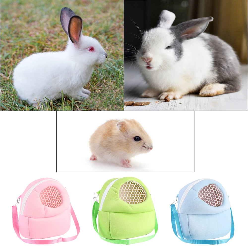Hamster Travel Carrier Bag Chinchilla Guinea Pig Bunny Breathable Carrier Cage Warm Soft Travel Walking Small Animal pet carrier
