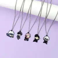 Collier Jujutsu Kaisen Yuji Itadori et Gojo Satoru, nouveau, créatif, mignon, tendance, personnalisé, portable, pendentif pour étudiant 2