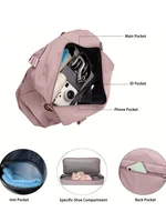 Sac de voyage extensible pour femmes, sac à main de sport, sac de Fitness, grande capacité, sac de nuit pour week-end à une épaule 3