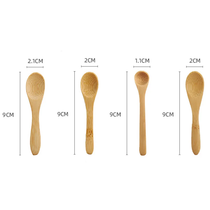 8 Cucchiaini In Legno Di Phoebe 10x2 Cm – Mini Mestoli Per Sale, Zucchero, Miele E Spezie