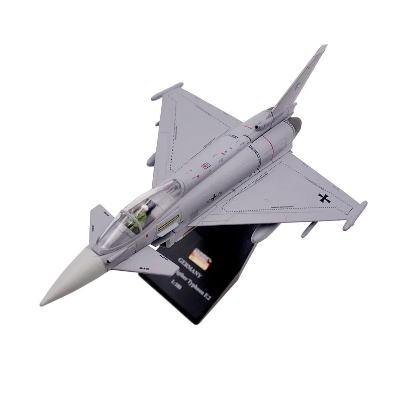 

Модель самолета EF2000 Eurofighter из тайфуна в масштабе 1/100, модель военного истребителя, модель литая самолета, Игрушечная модель для коллекции, подарок