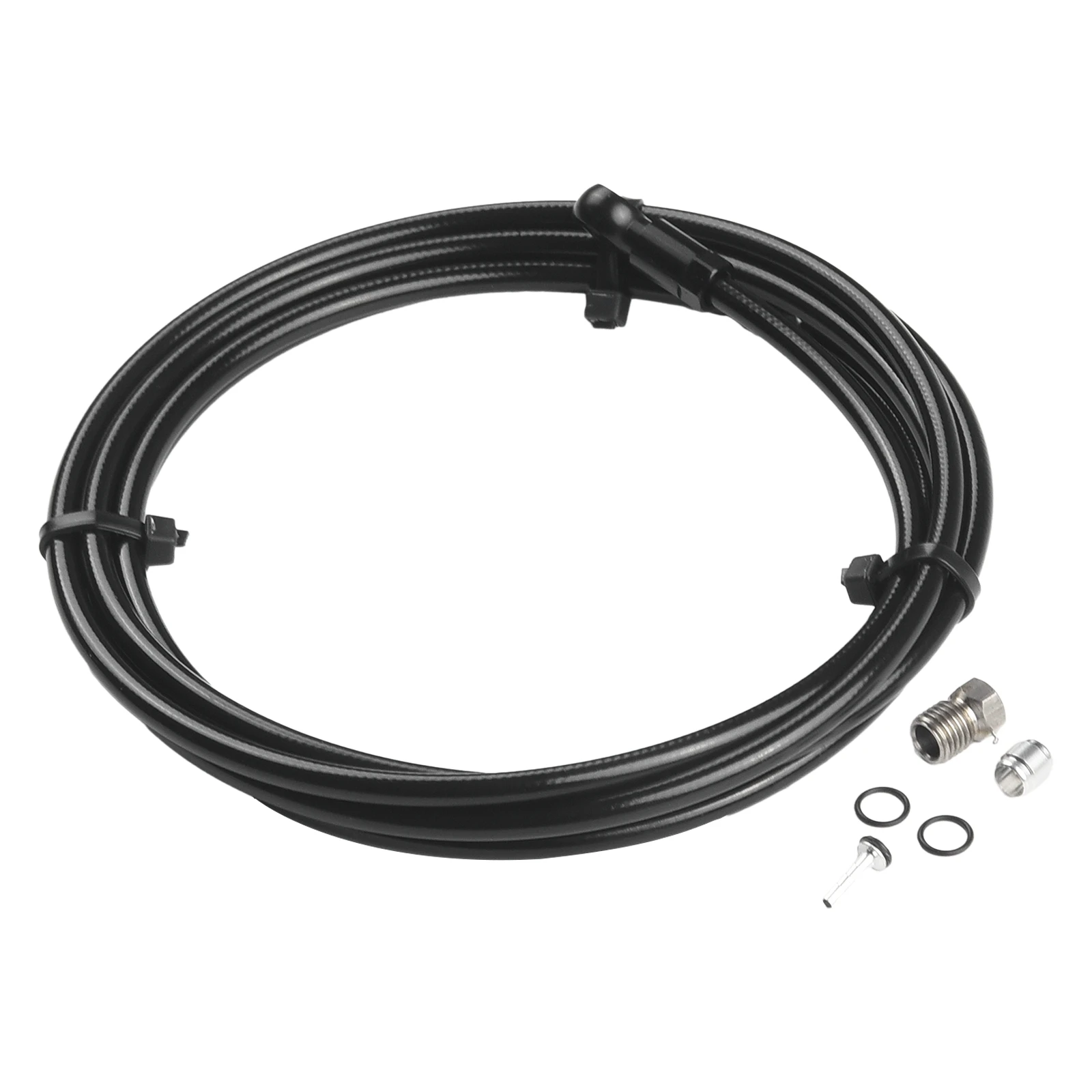 

Прочный высококачественный материал, практичный тормозной шланг, комплект из резиновой стали T1 55 г, черный обратноосмотический резиновый Серебристый стальной 2 метра