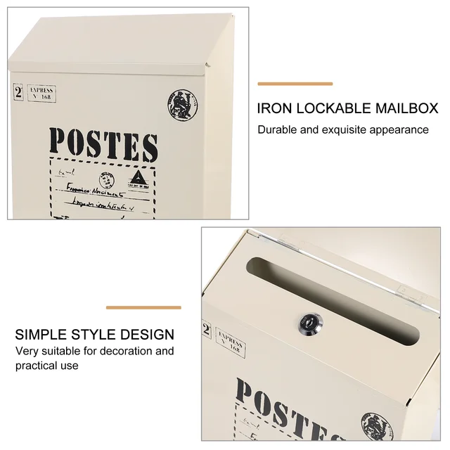 Postafiók Retro Javaslata Zárolható Postai Fali Dekoráció Üzleti Csomag Vaslemez Rögzítő Levél Iroda Vintage Kulcsok - Image 6