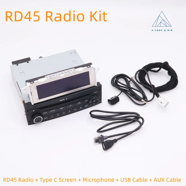 Genuine Original large panel RD45 Car Radio with CD USB Bluetooth aux MP3  for Peugeot 207 206 307 308 807 Citroen C2 C3 C4 C5 C8 - AliExpress