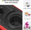 NWE Single Serve Coffee Maker for Cpausle and Coffee Ground, Single Cup Coffee Machine, Auto Shut Off, Red 3