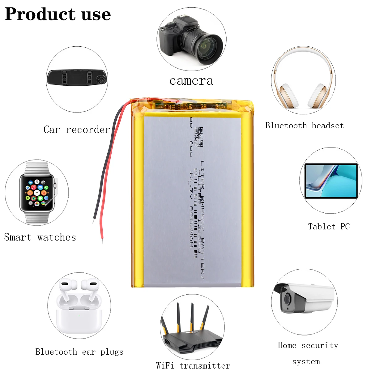 3.7 V lithium polymer 8000 mah DIY mobile emergency power charging battery lithium ion battery 126090