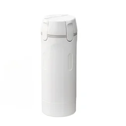 Compact 4 - in - 1 Emulsion Dispenser Bottle with Labels - Minimalist Travel Toiletry Container (WHITE)