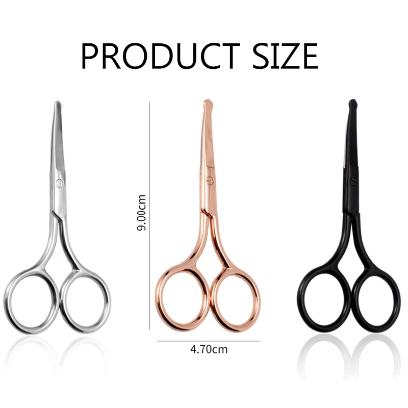 1Pc Nose Scissors Beauty Products Makeup Tool Hair Remover Nail Cuticle Round Tip Scissors Safe Health Nose Hair Scissors 6