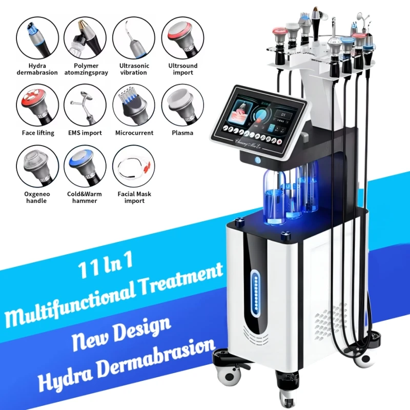 

Multifunction 11 In 1 Oxygen Hydra Dermabrasion Skin Care Machine Facial Cleaning Rejuvenation Remove Blackhead Face Lifting