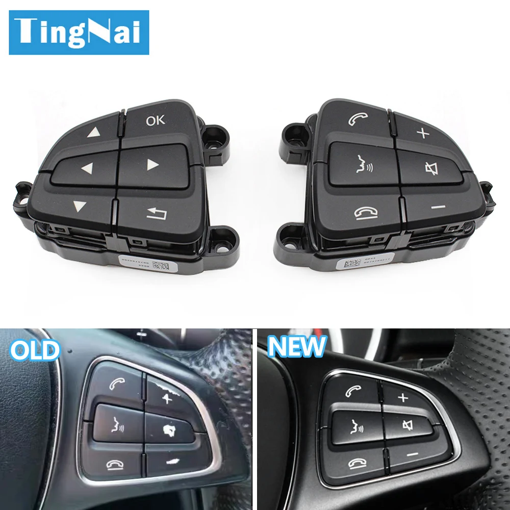 Car Multi function Steering Wheel Control Switch Buttons Phone Key For