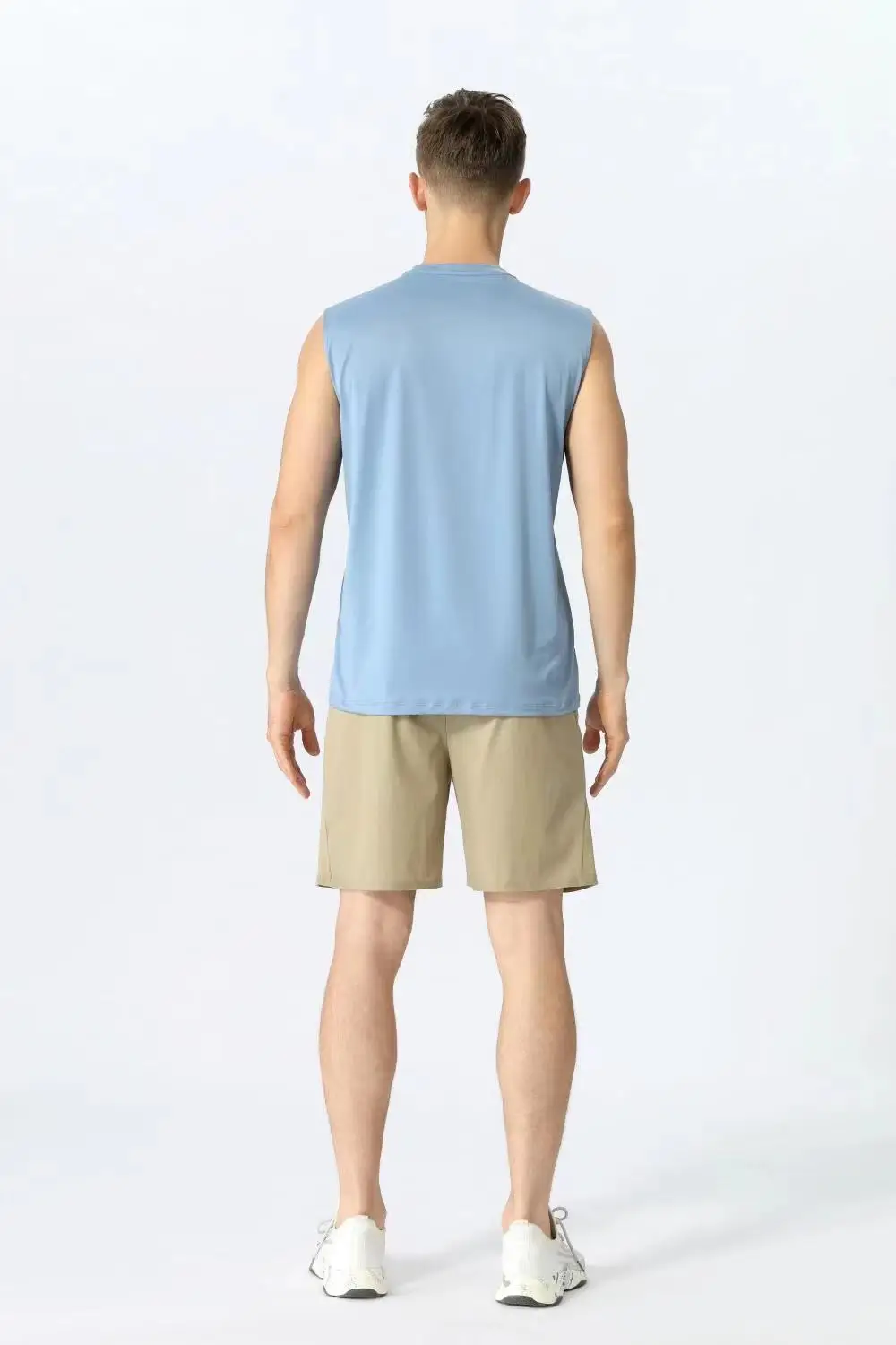 Sports vest men's breathable elastic printed gym running casual large summer novelty