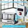 Refrigerated Display Cabinet, 6.5 Cu.Ft./183L Commercial Cake Display Refrigerator, 2-Story Countertop Pastry Display Cabinet 6
