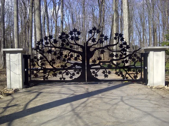 Factory Wholesale Iron Gate Design With Galvanized Sheet Wrought Iron Gate Iron Gates 5