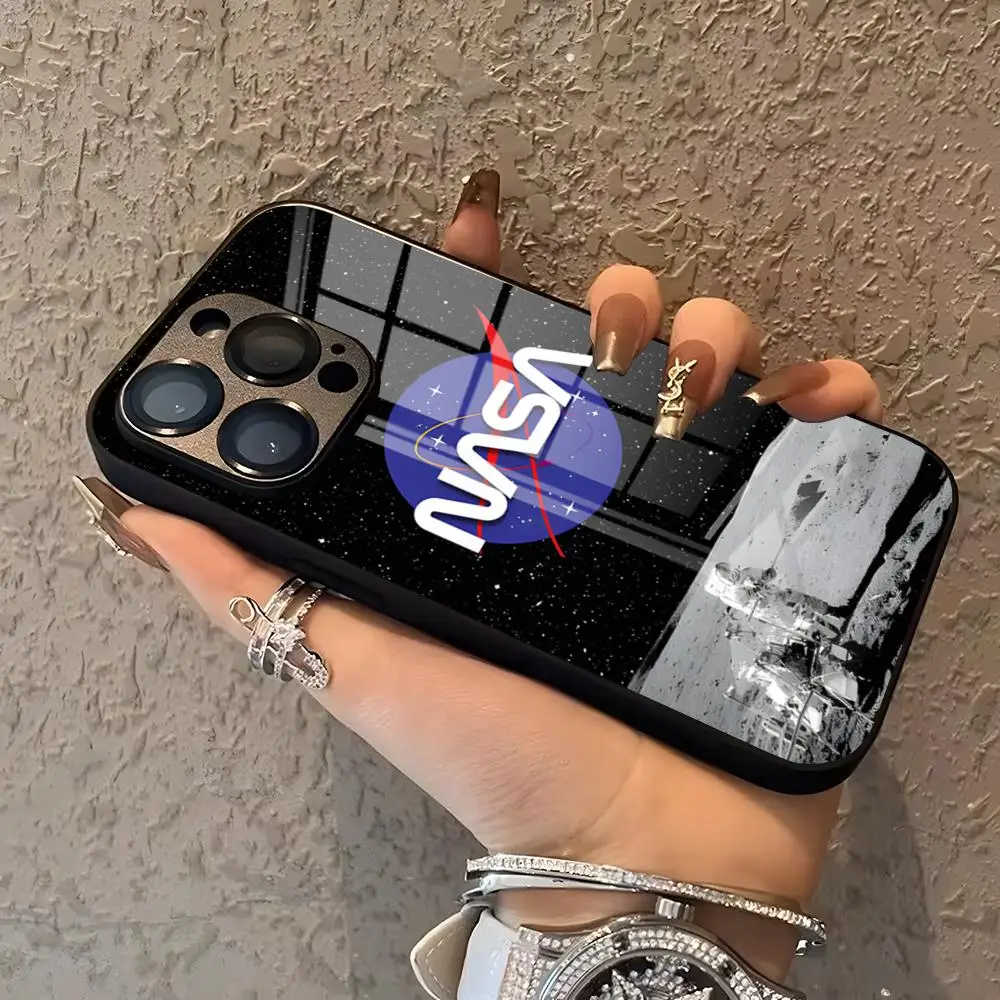 Luxury NASA-Themed Phone Case with Air Glass Design