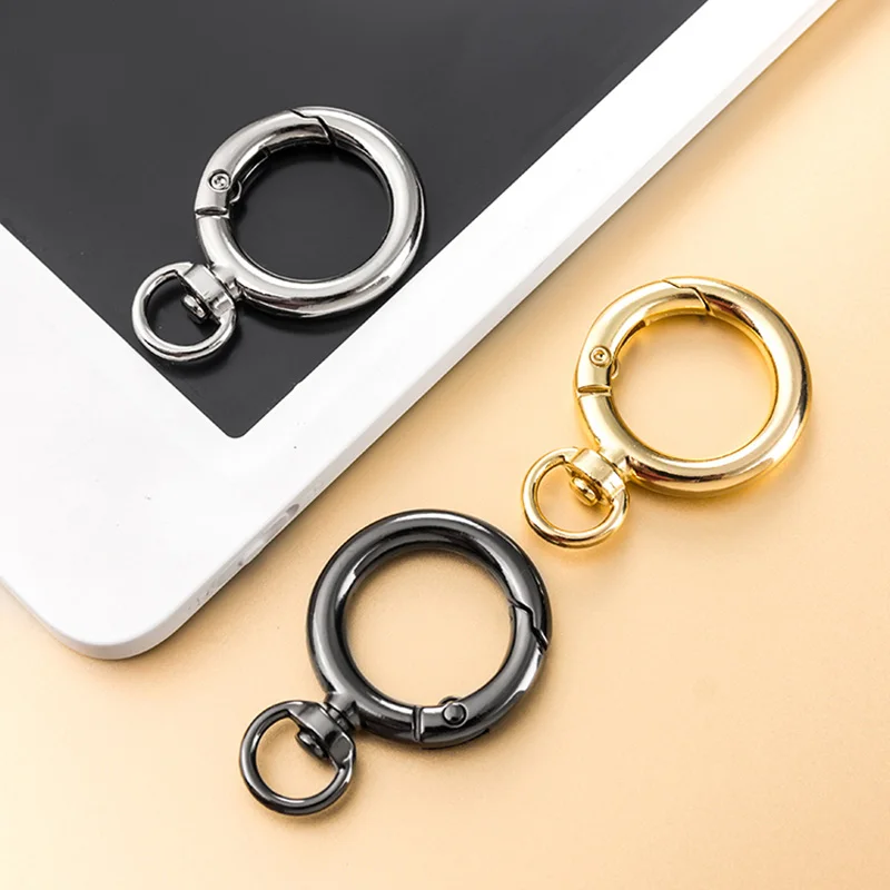 Open Spring Key Ring Metal Round Keychain Split Rings For DIY Jewelry Making Finings Key Holder Buckle Connector Accessories 50 10pcs plastic keychain key tags id label name tags with split ring for baggage key chains key rings