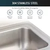Commercial Stainless  Faucet, Wall Mount Kitchen Sink for Restaurant Bar RV Bathroom Laundry Room (17 x 15 Inches) 4