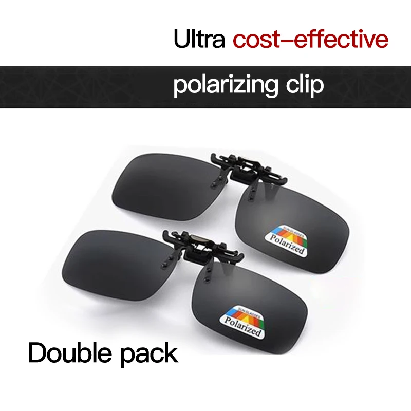 Polarized Fishing Vintage Sunglasses Clip-on Myopia Glasses For Driving Cycling Men's Rimless
