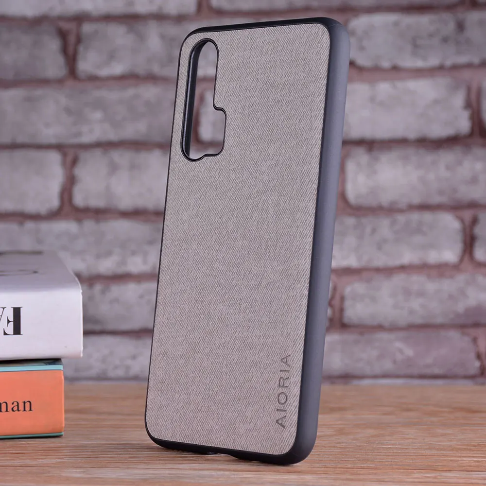 Luxury Textile Leather Skin Soft TPU Phone Case Cover