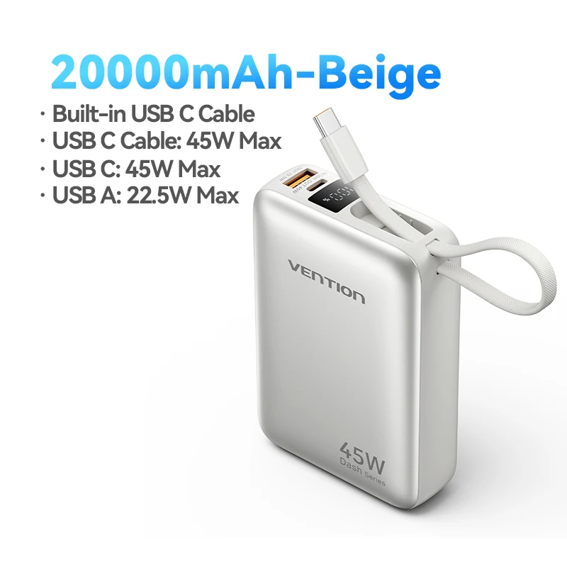 20000mAh 45W Beige