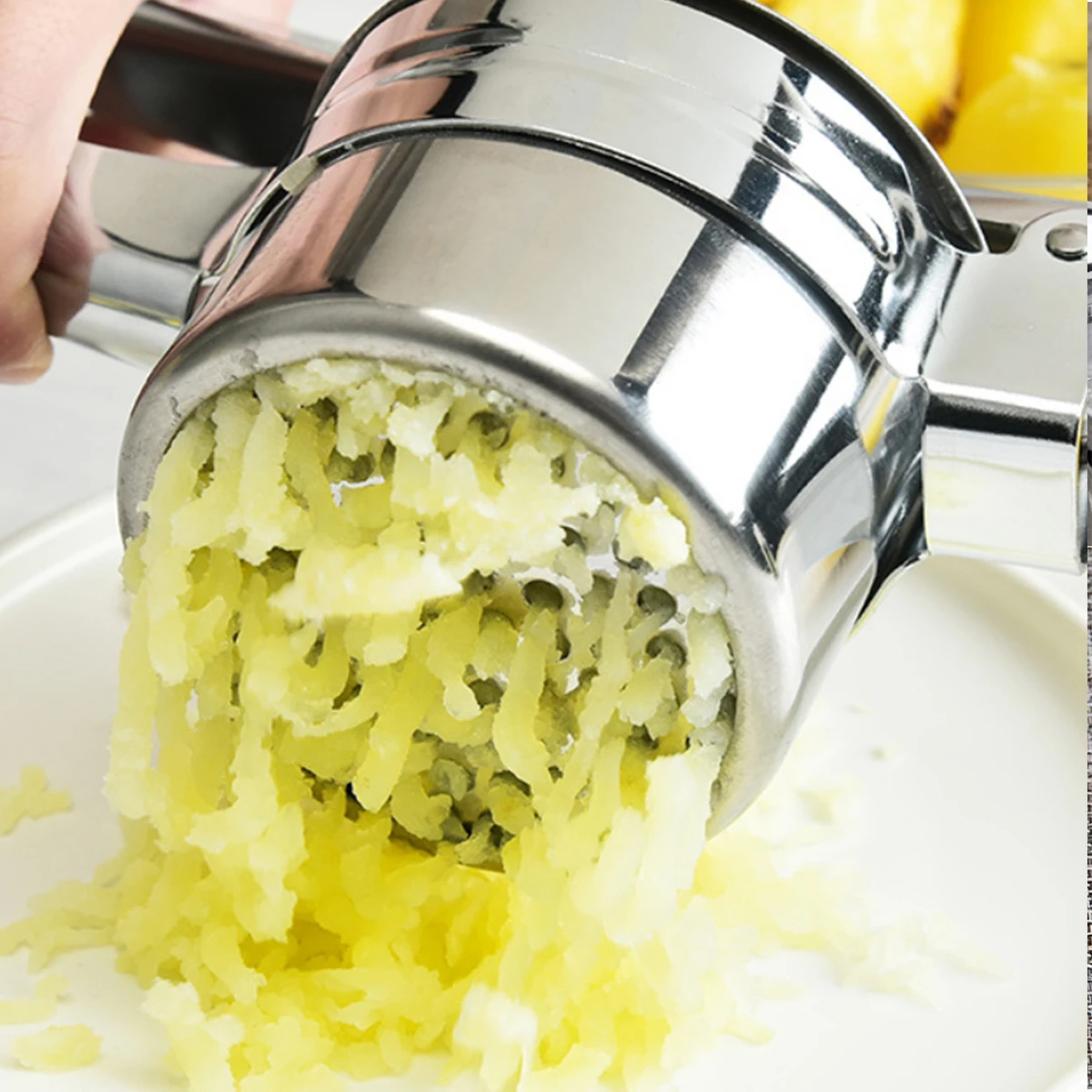 Potato Ricer 3 Interchangeable Discs Heavy Duty Potato Masher and Press and Mash Kitchen Gadget for Perfect Mashed Potatoes potato masher