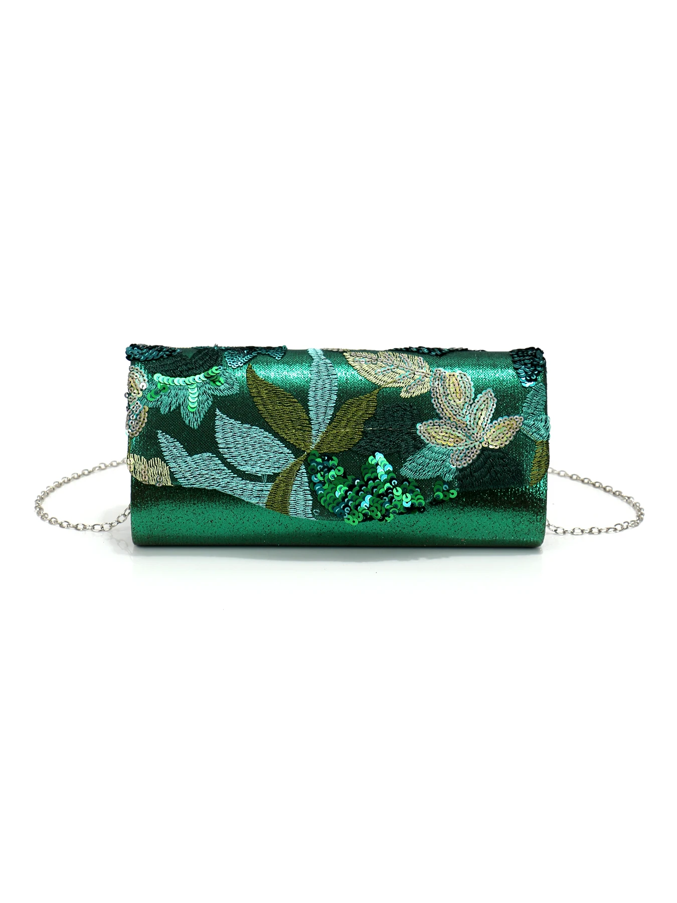 Floral Sequin Embroidery Clutch Bag for Women Party