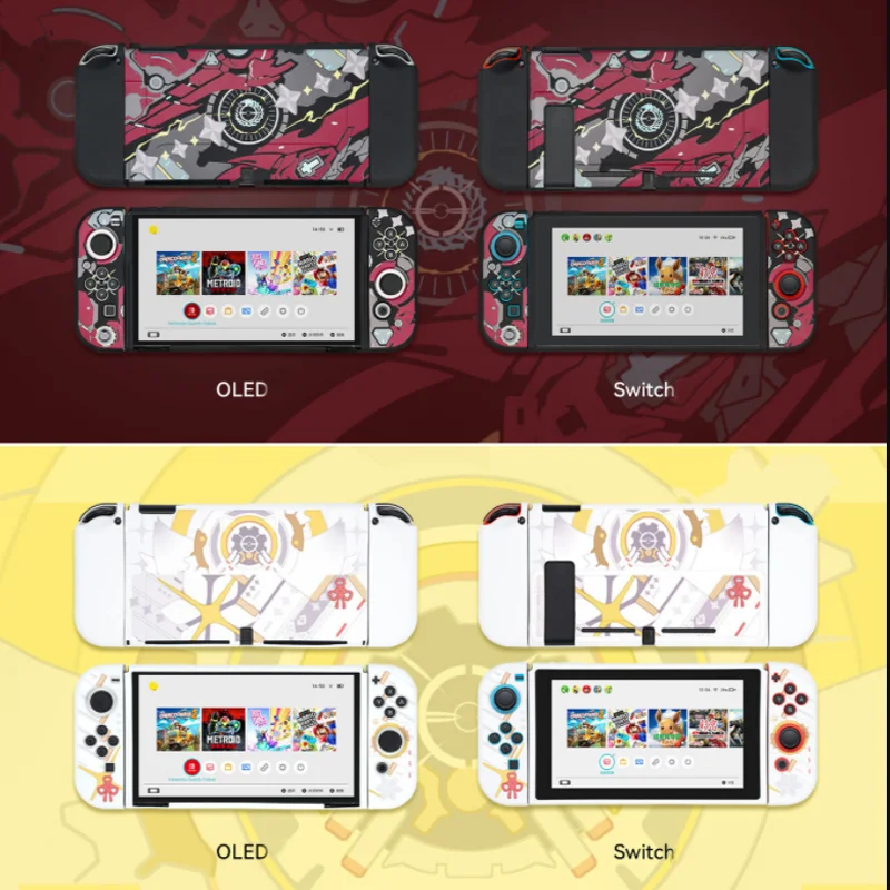 Custodia Protettiva Per Caricabatterie Per Dock Tv Con Cover Morbida In Tpu Opaco Per Nintendo Switch Oled Ns Console Joy-Con Front Back Shell Protect