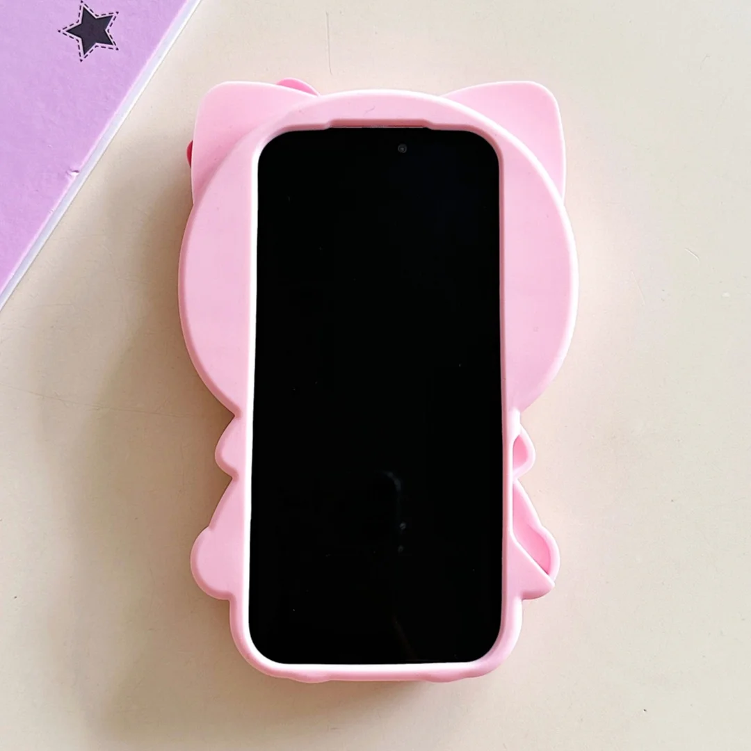 Bowknot Kitty Cat 3D Silicone Soft Phone Case - Protective Cover