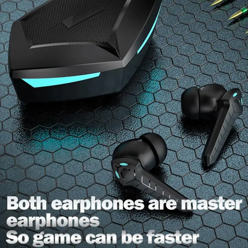 Фото Беспроводная игровая Bluetooth-гарнитура P36 настоящий наушник, наушники-вкладыши для соревнований по электроспорту с низкой задержкой, стереонаушники с Драйвером №3