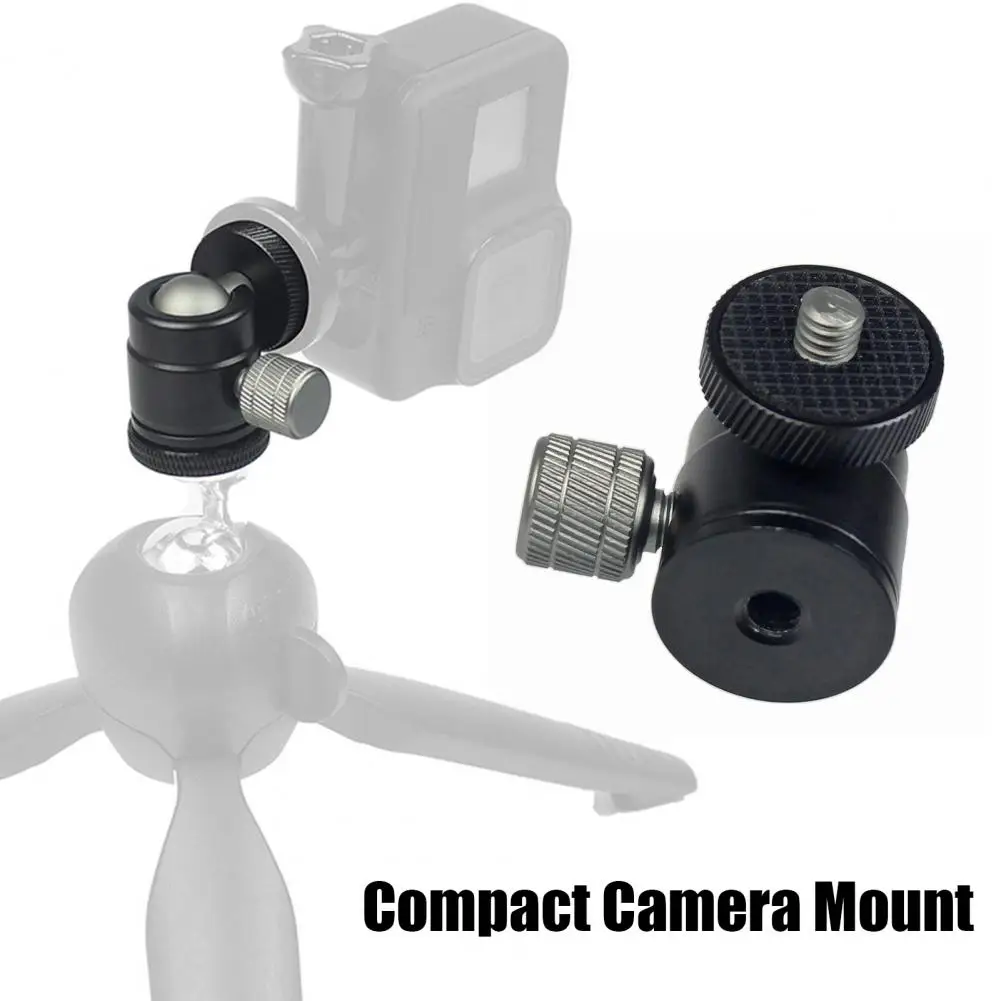 Mini Ball Head 360&deg; Rotatable Aluminum Alloy 1/4 Screw For GoPro For Osmo LED Video Light Phone DSLR Camera Monopod Tripod Head tripod ball head