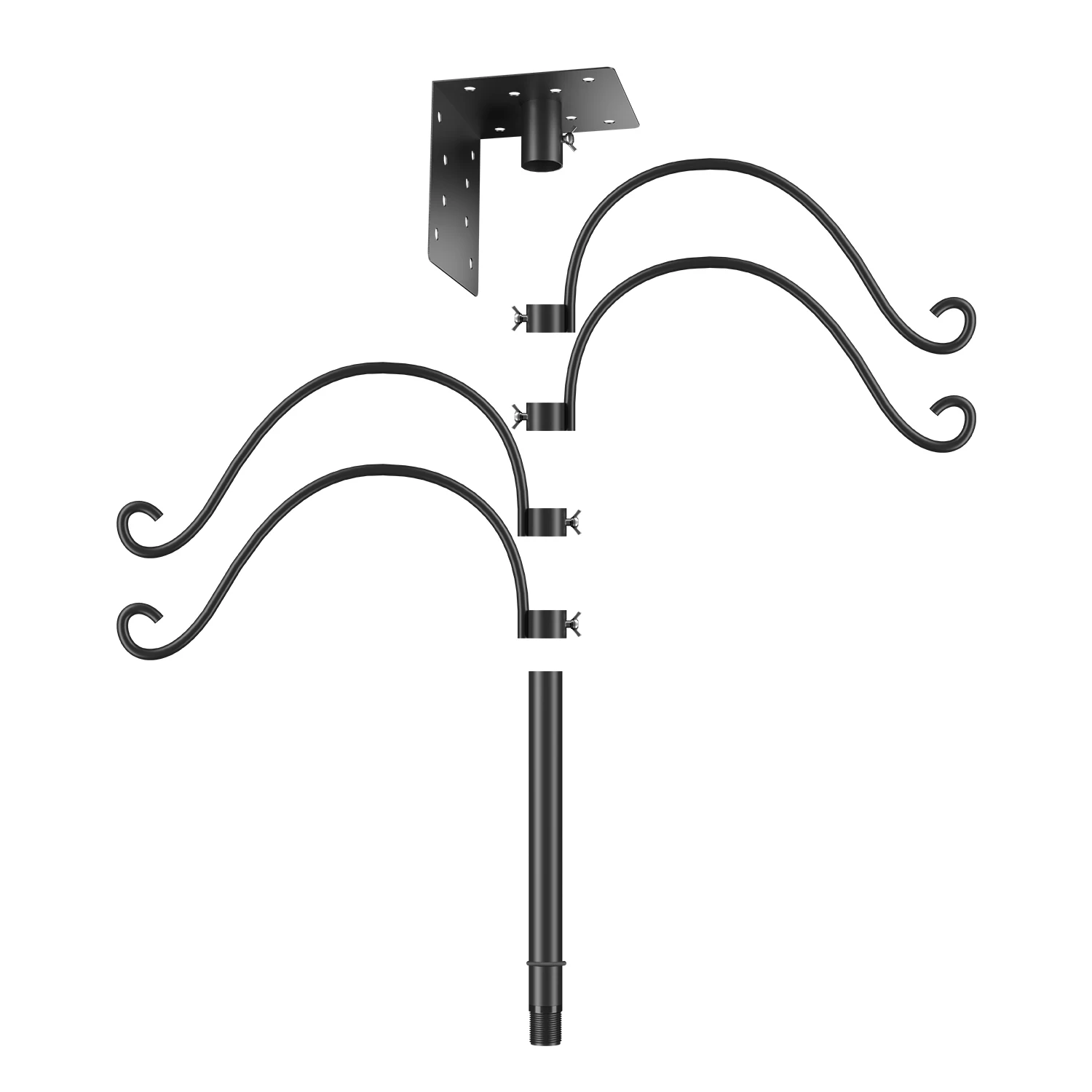 Bird Feeder Pole 92 Inch Bird feeder pole 5-Prong Anchor Feeding Station For Wild Birds Watching Adjustable Poles Universal!