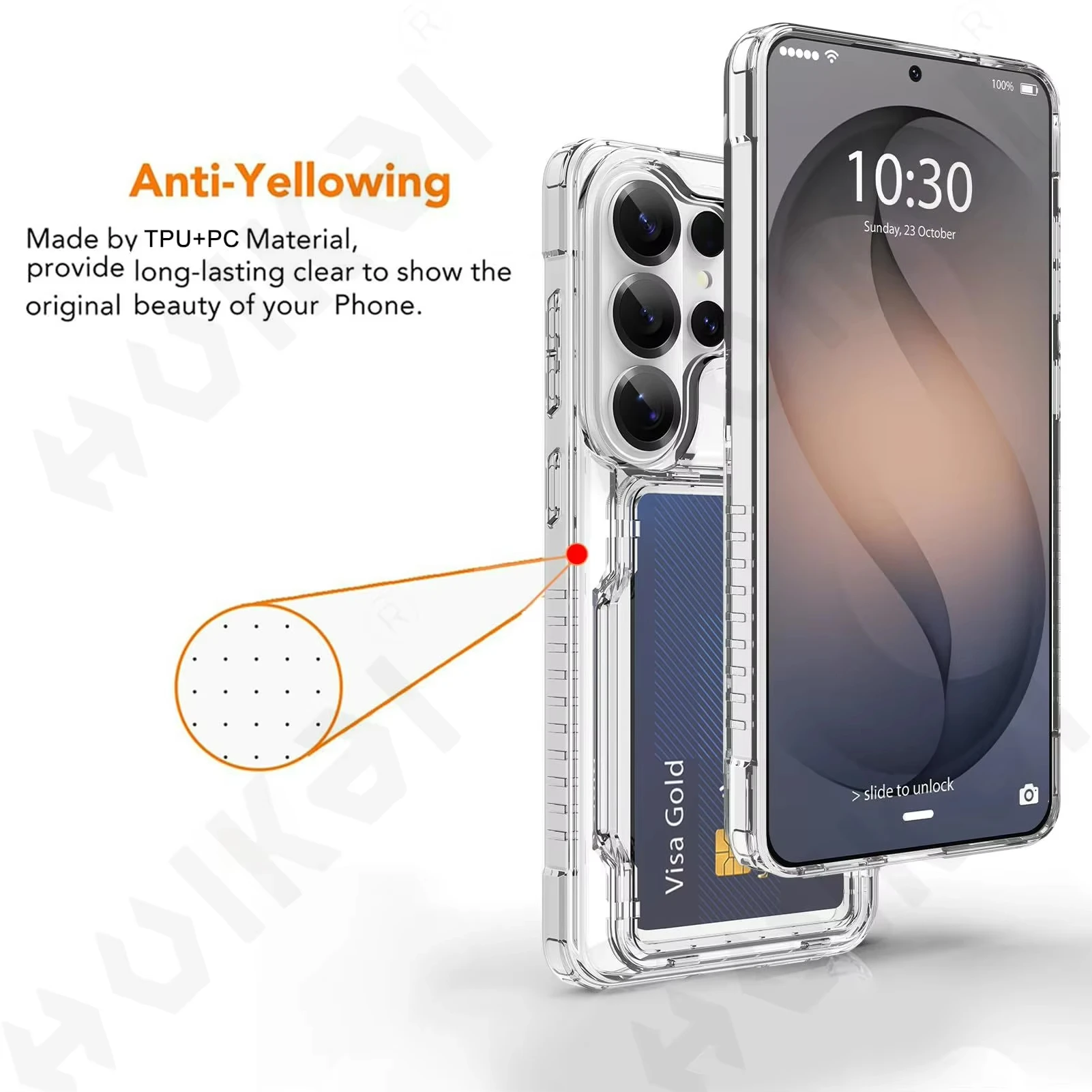 Premium Wallet Case with Card Holder & ID Slot - Scratch-Resistant Rugged TPU Cover
