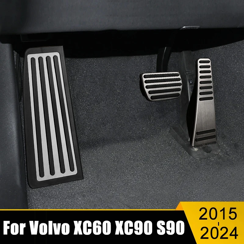 

Stainless Car Accelerator Fuel Pedal Brake Foot Rest Pedals Cover For Volvo XC60 XC90 S90 V90 2015-2019 2020 2021 2022 2023 2024