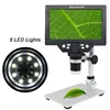 1200X Microscope Digital Portable 7" LCD Video Microscope 12MP for Soldering Electronic PCB Inspection Continuous Zoom 6