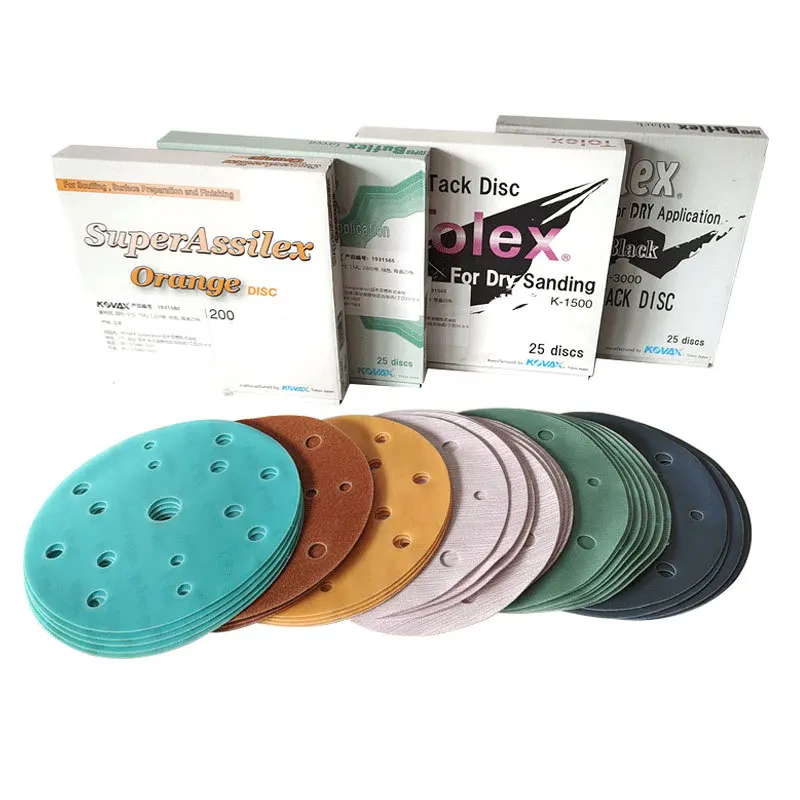 KOVAX6Inch15HoleRoundDrySandpaperCarPaintPolishingFlocking