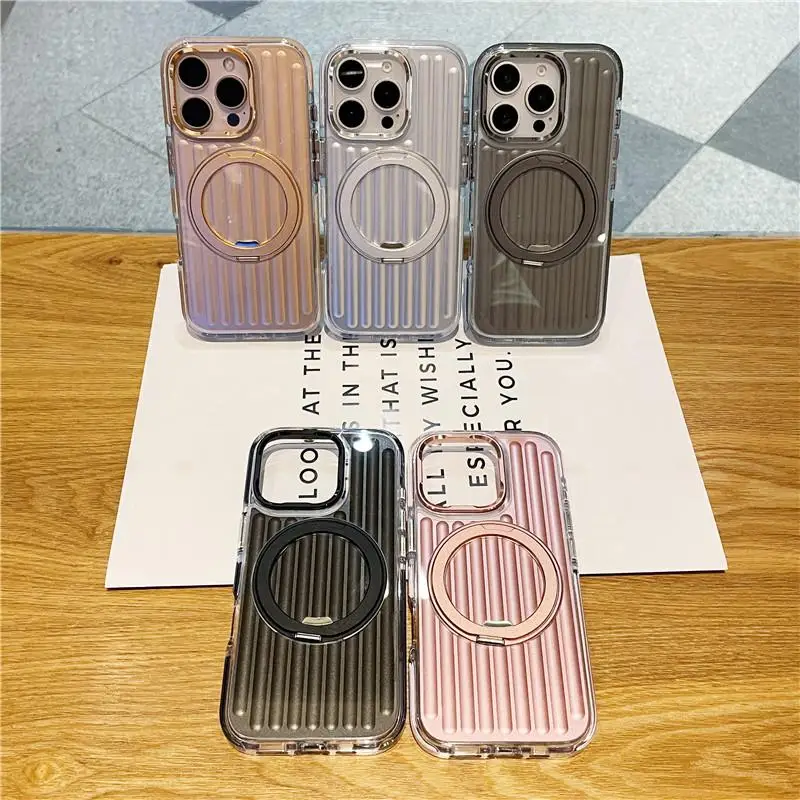 Magnetic Luggage Phone Case With Ring Kickstand For Iphone Pro Max_voghion.com