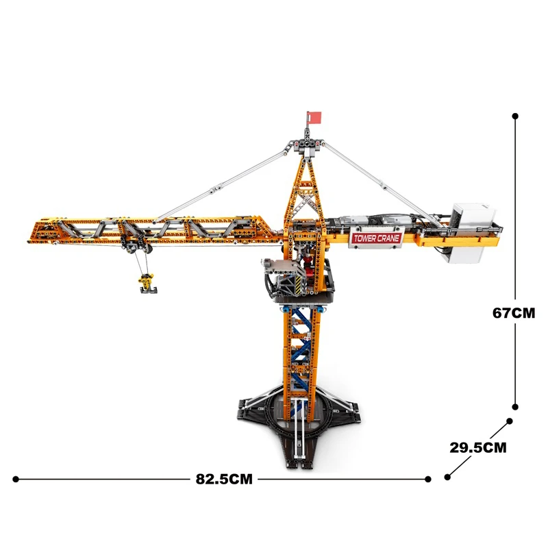 1176PCS Remote Control Tower Crane MOC Model Building Blocks Tower